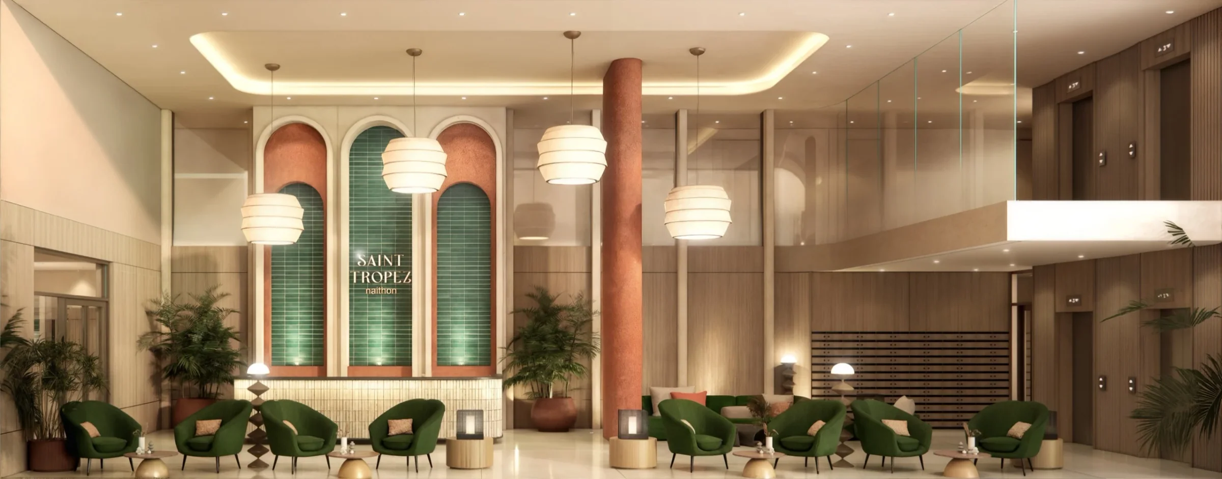 Common area — approved render